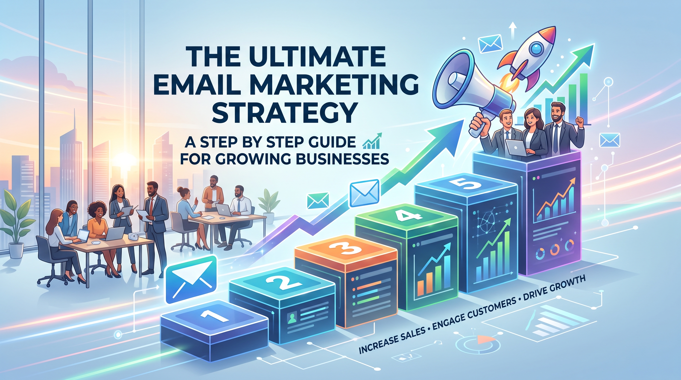 THE ULTIMATE EMAIL MARKETING STRATEGY: A STEP BY STEP GUIDE FOR GROWING BUSINESSES cover