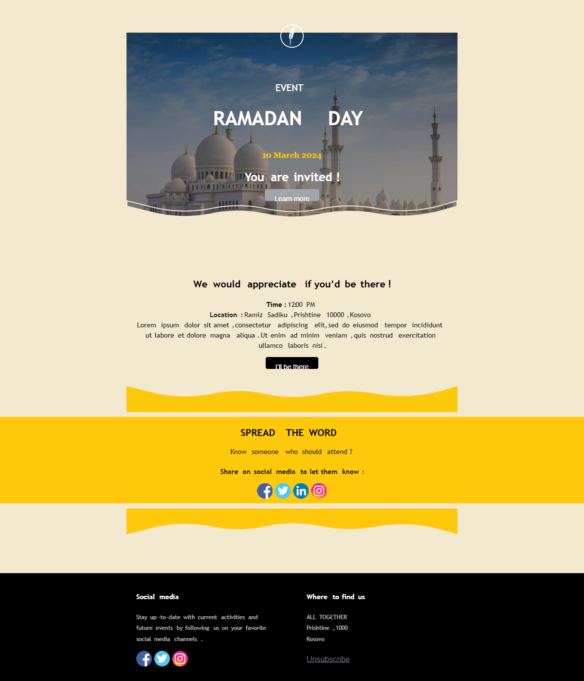 Ramadan Invitation preview