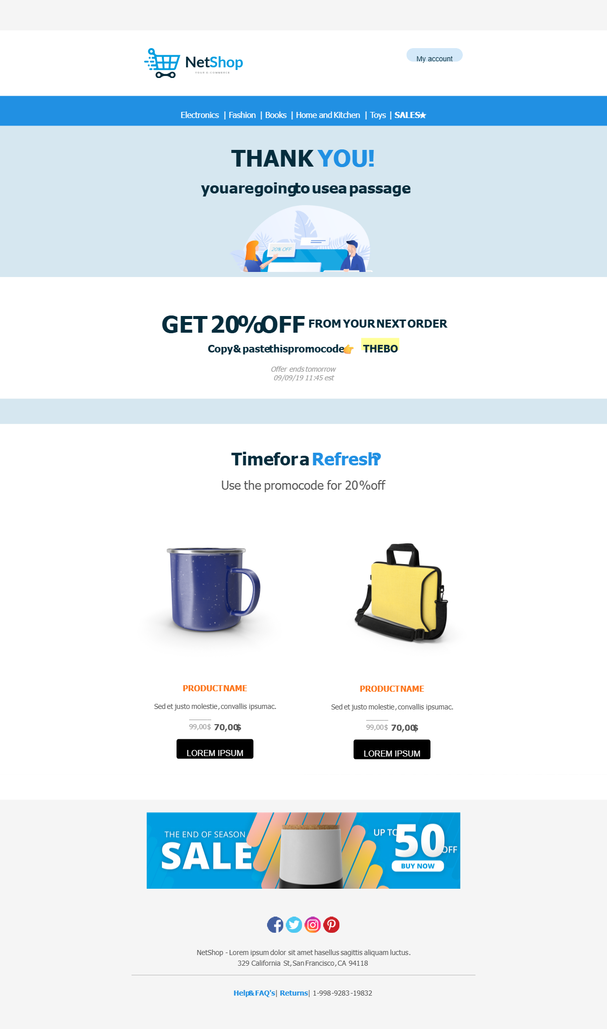Promocode preview