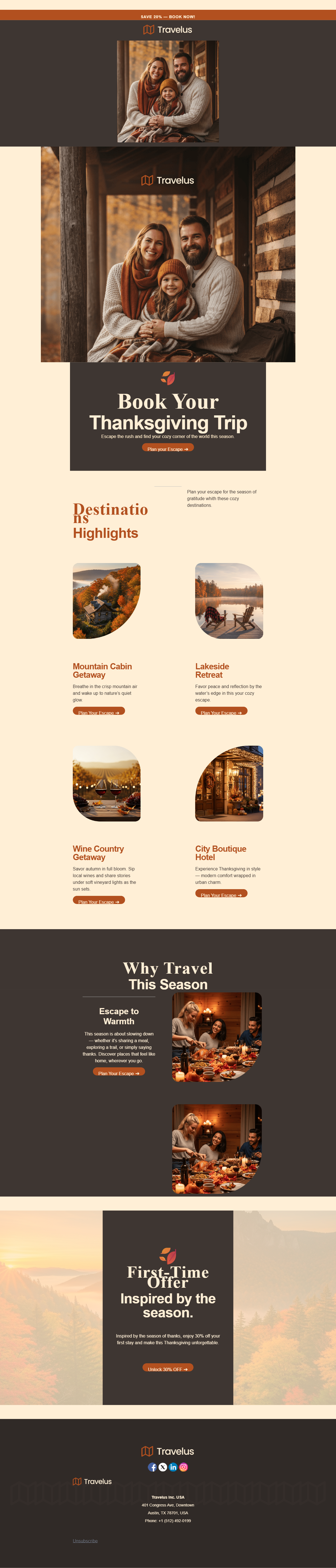 Book Your Thanksgiving Staycation: Email preview