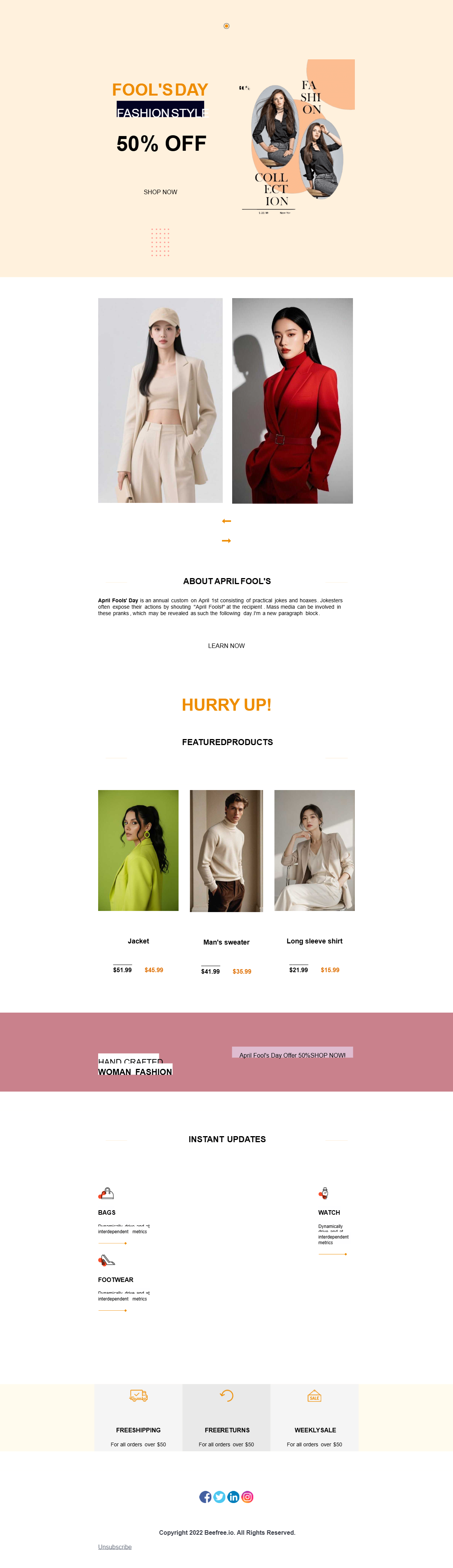 April Fool's Day Fashion Sale