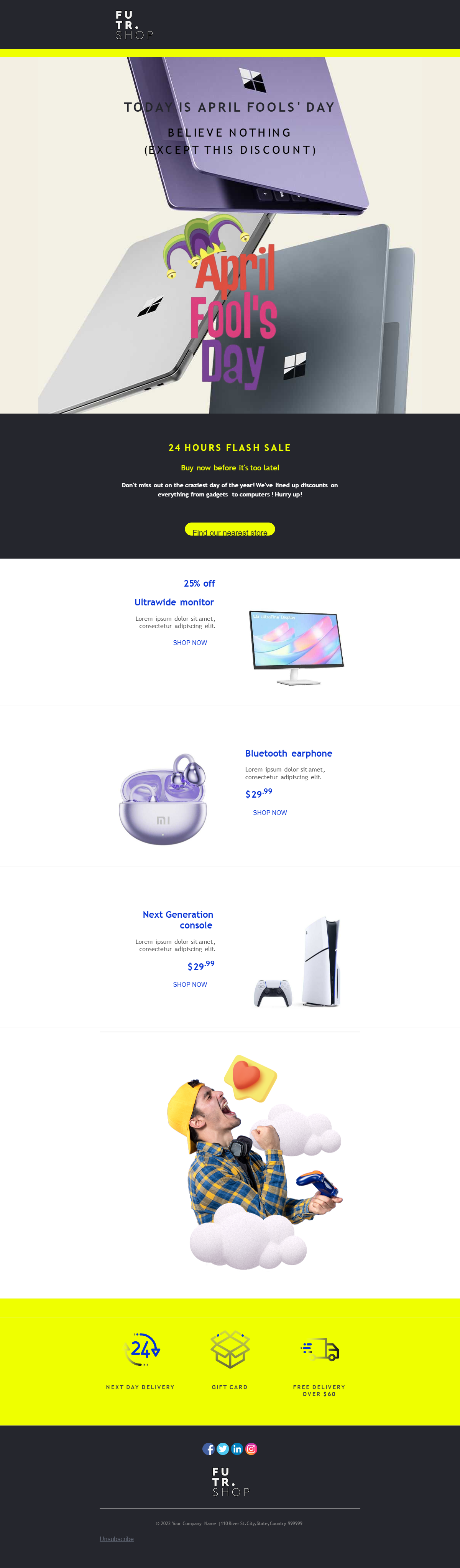 Believe nothing except this discount