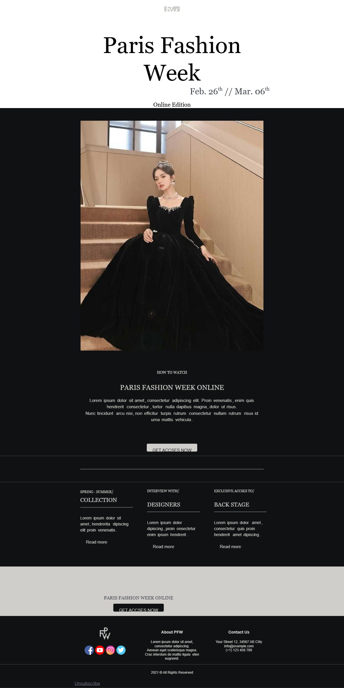 Fashion Week Announcement