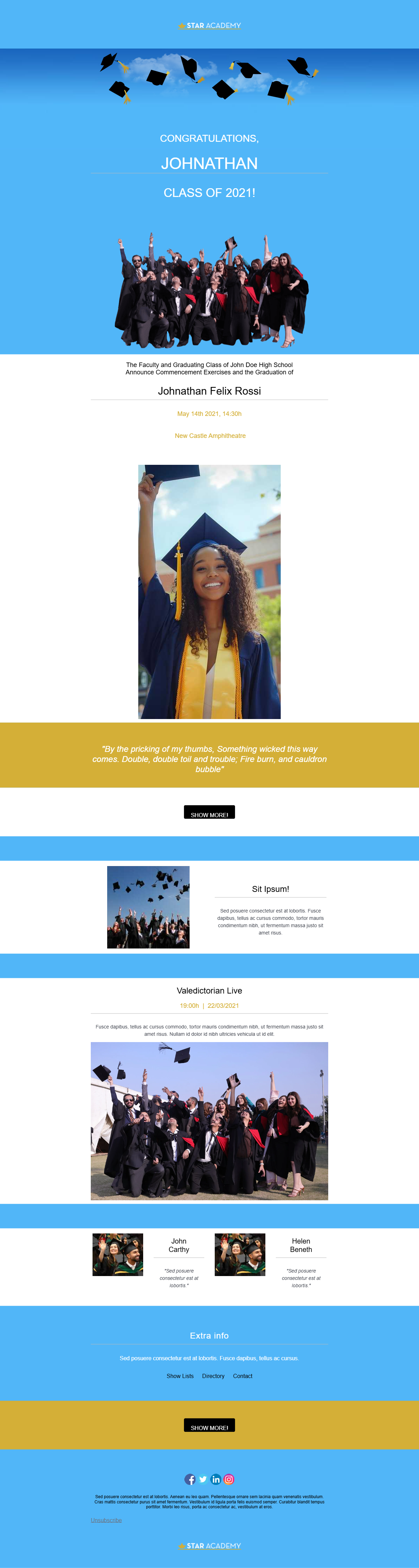 Graduation Announcement preview